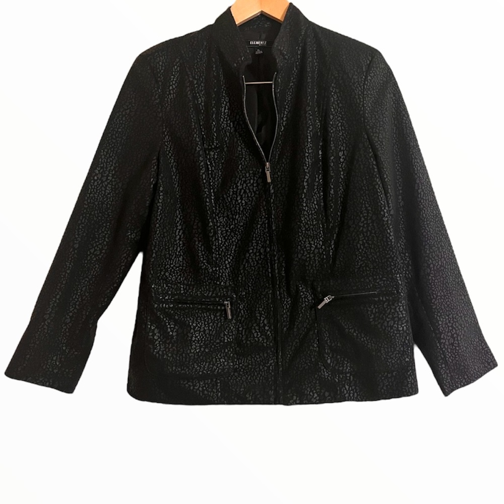 Elements Faux Suede Animal Print Jacket